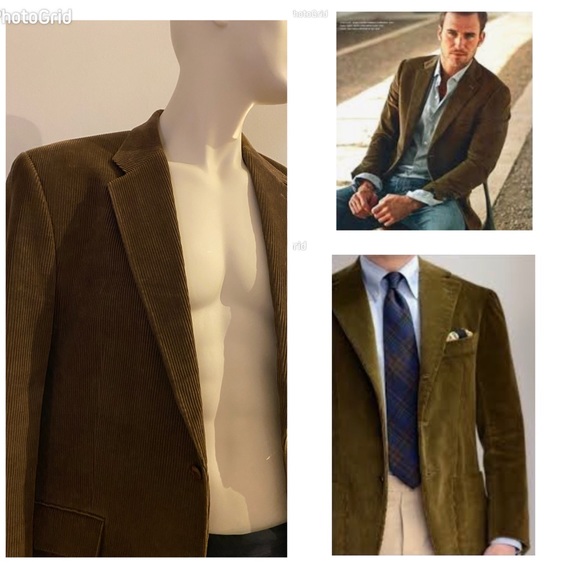 Macy’s Ralph Lauren Corduroy 44L brown with Elbow Patches - Picture 2 of 16